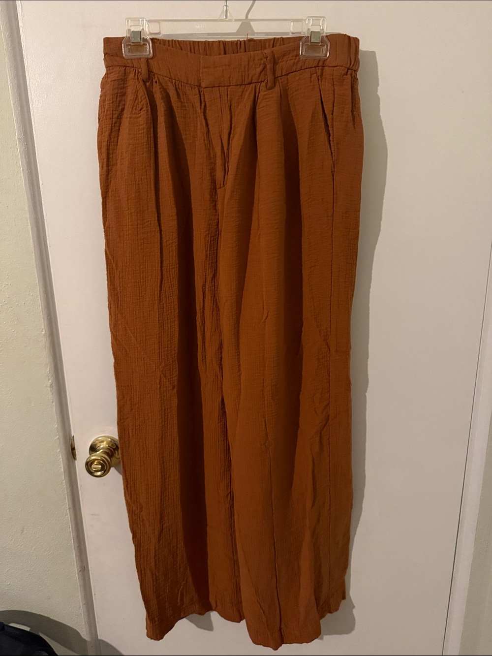A New Day Wide-Leg Pants in Burnt Orange